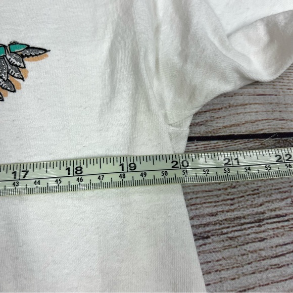 Vintage Diamond Dust Glitter Western Aztec Bird Graphic T-Shirt Size L 90s USA - Picture 11 of 12